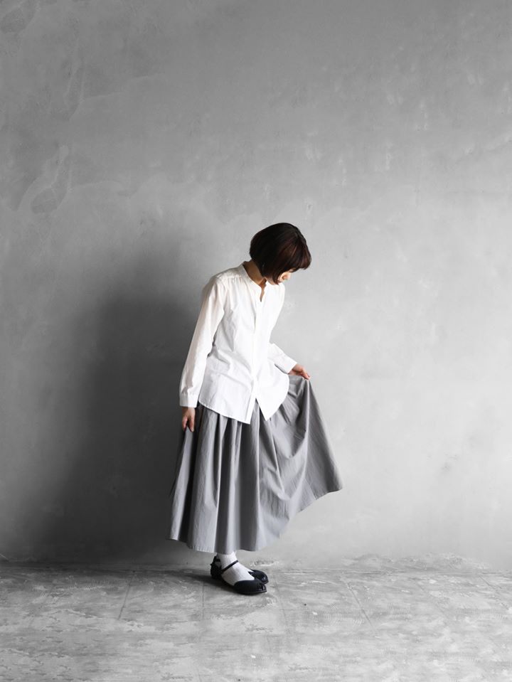 オーガニックコットンロングスカート（ライトグレー）をリリースしま