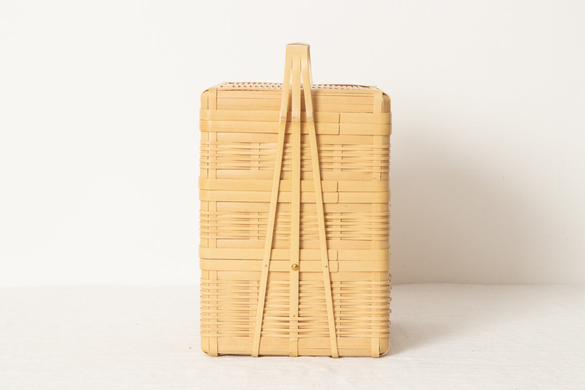 白竹の三段弁当かご お弁当や行楽に – 市川籠店 | 1basketry