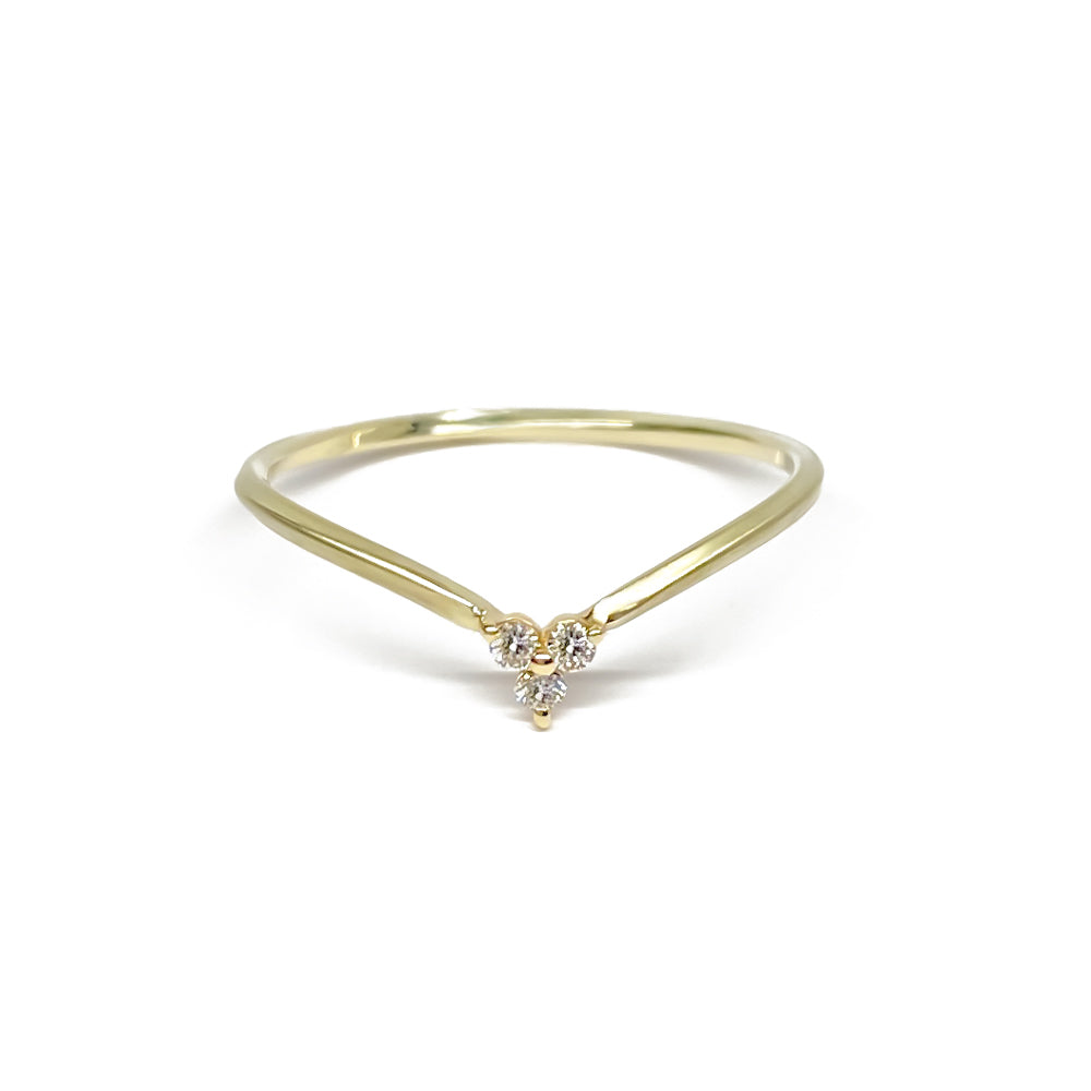 K10 V字ダイヤモンド リング｜GD6021