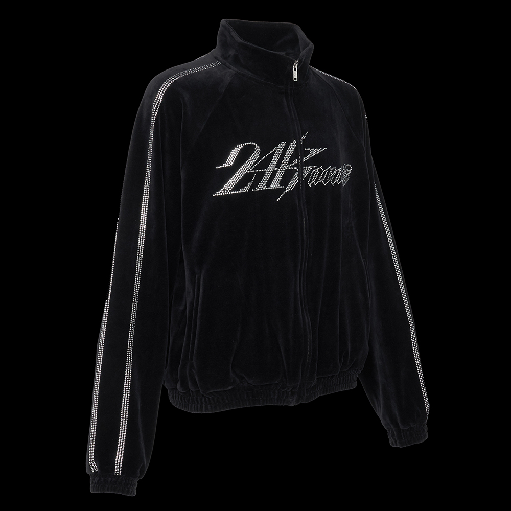 RHINESTONE VELOUR JERSEY SET-UP | OUTER | 24karats OFFICIAL ONLINE