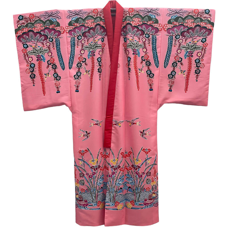 紅型打掛「一越扇面松川菱柄」通販 | つは琉球店