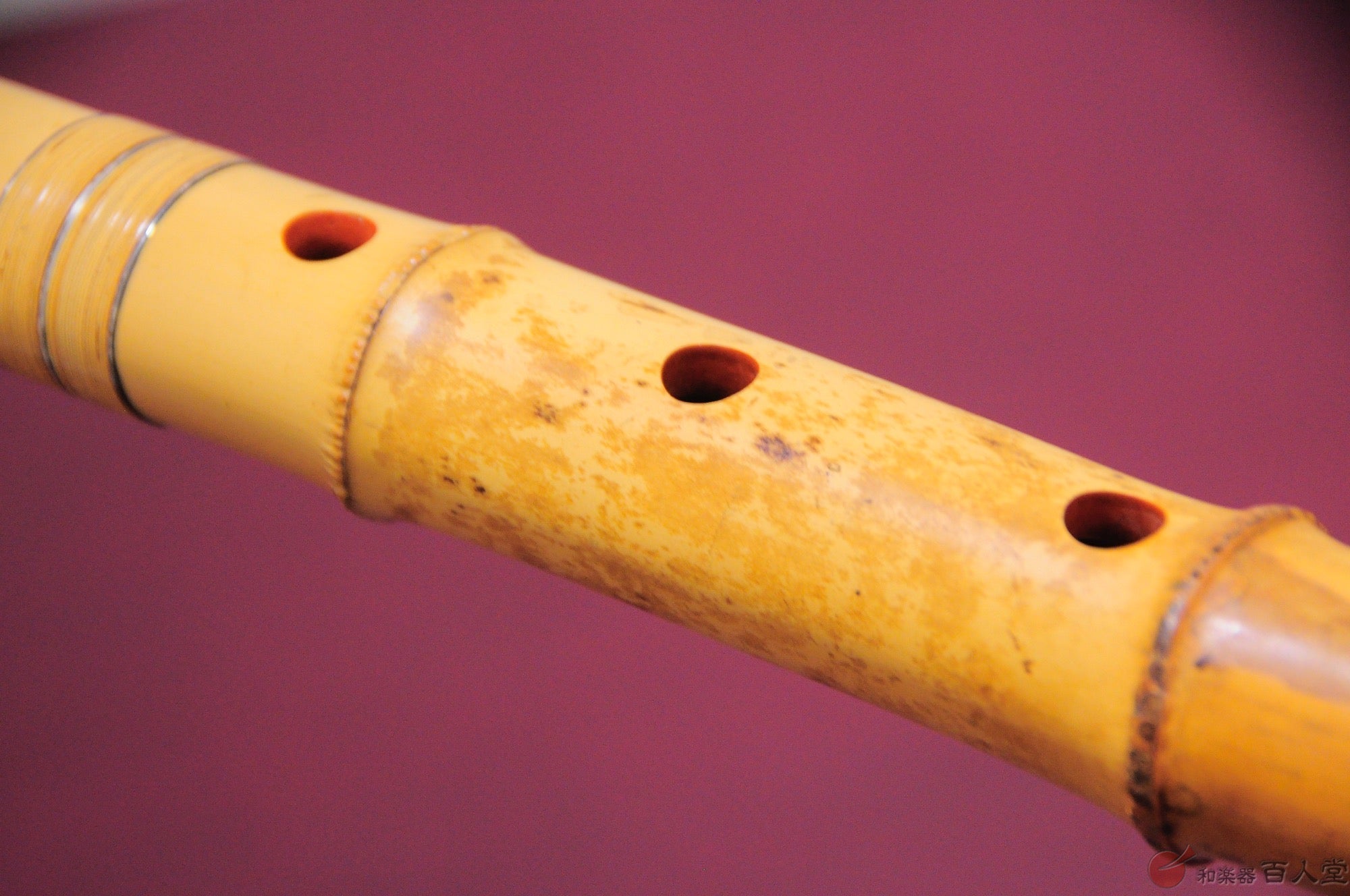 118尺八 値下げ一尺九寸管 真山銘二印 118尺八