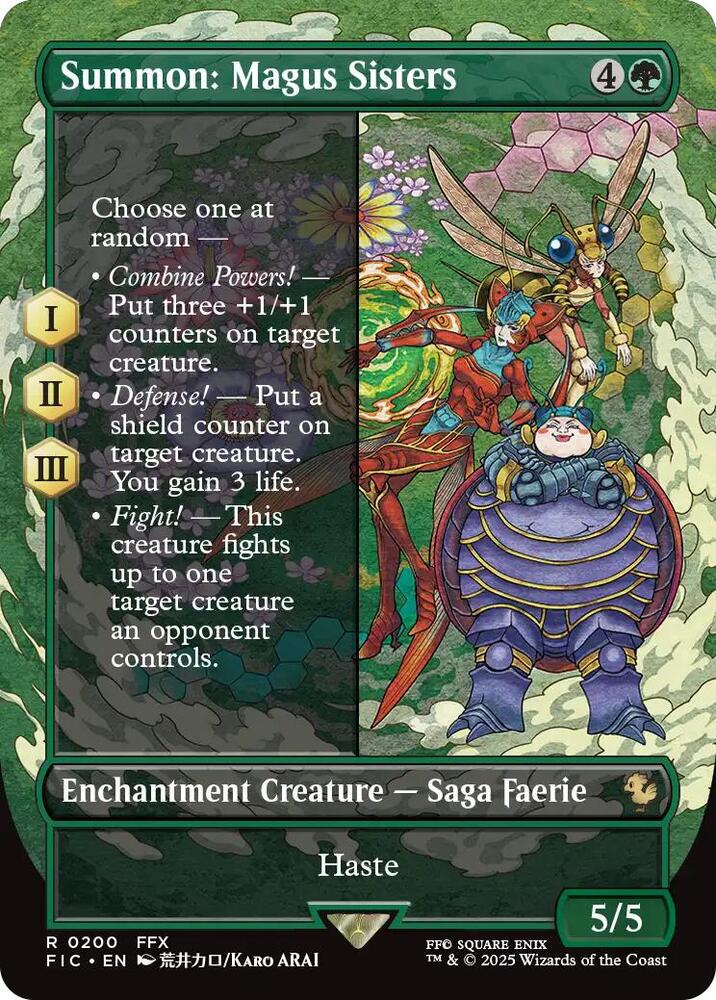 Summon: Magus Sisters (Borderless) - Commander: FINAL FANTASY