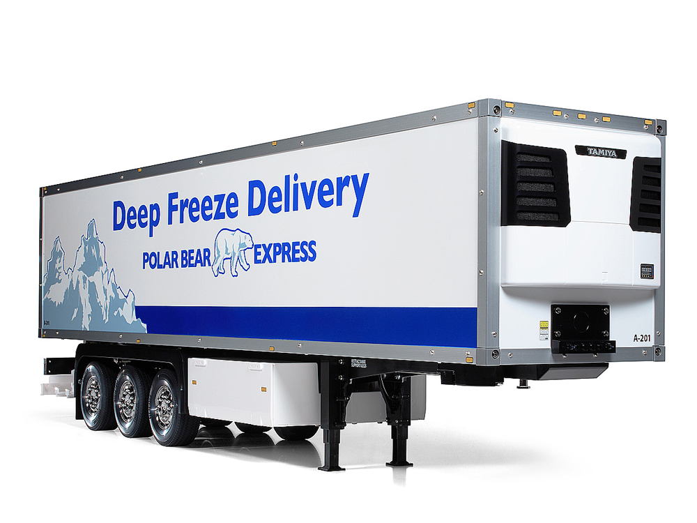 タミヤ 1/14 3軸リーファー チップ運搬車風トレーラー 1/14RC 3軸