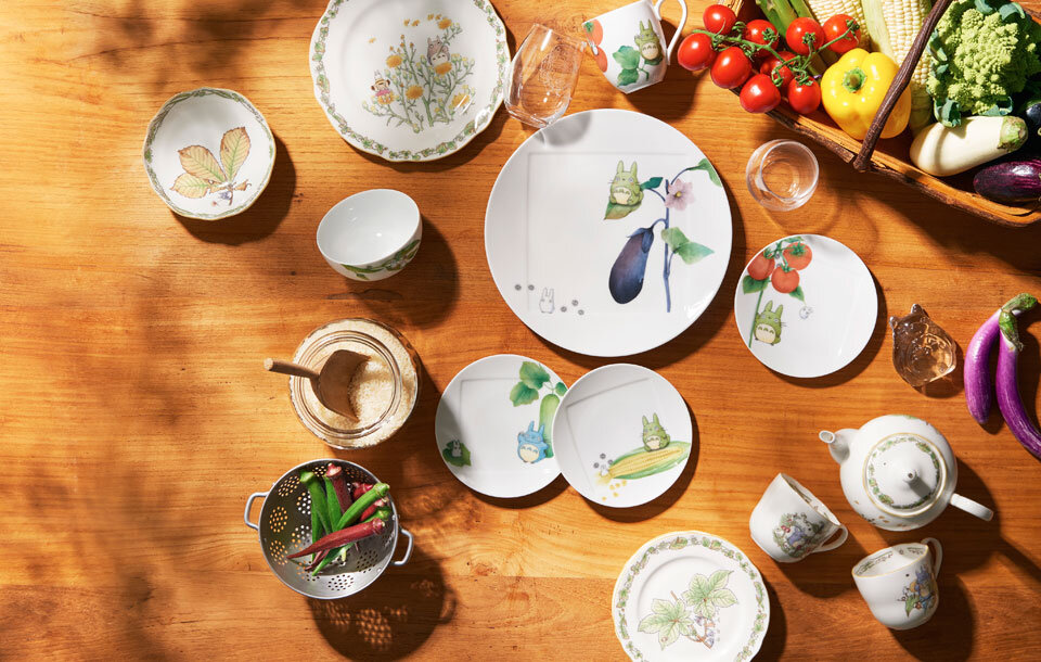 となりのトトロ 野菜シリーズ 27cmプレート (ナス) | ノリタケ食器公式