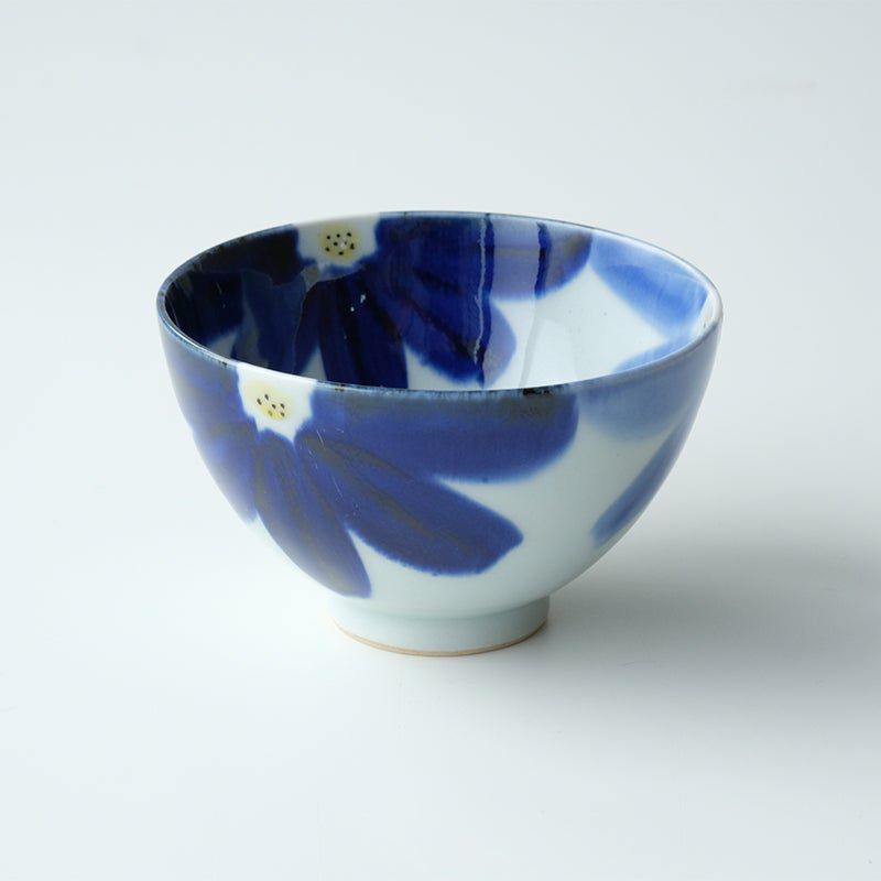 波佐見焼・三川内焼（長崎県） 【波佐見焼】藍花 飯碗（イエロー）〈1