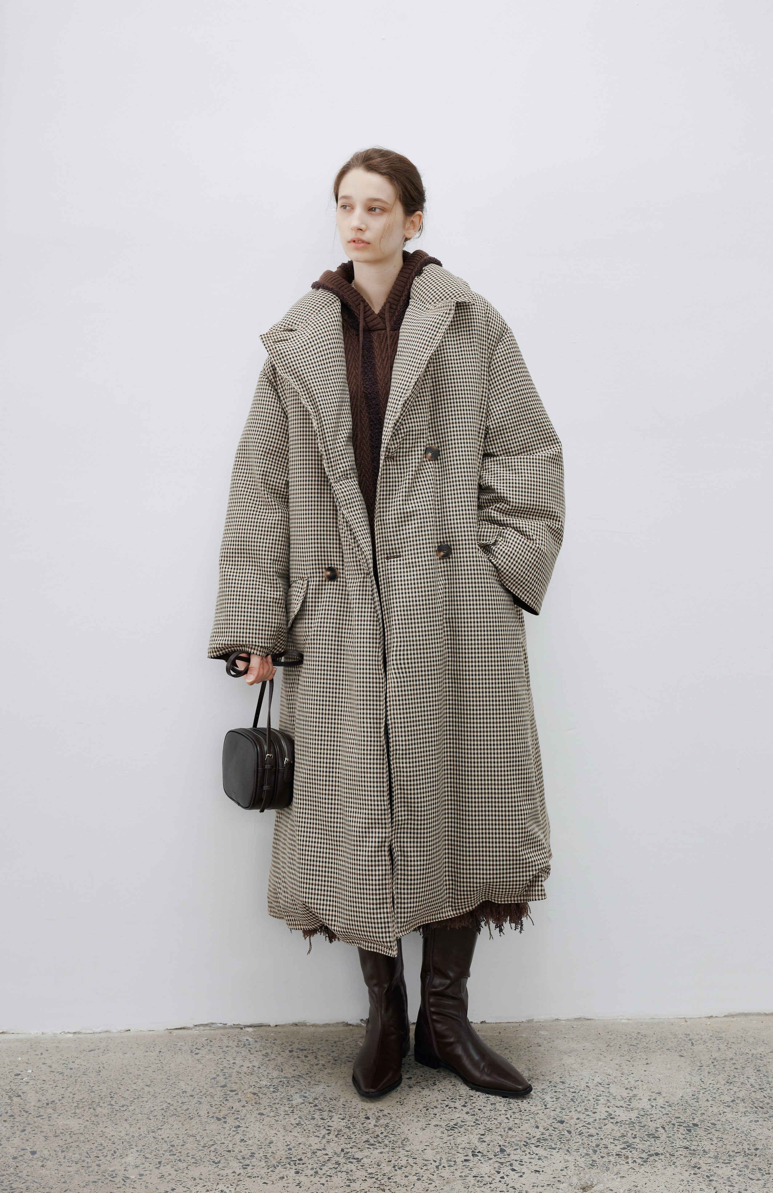 CLASSIC PLAID DOWN COAT / クラシカルチェックダウンコート
