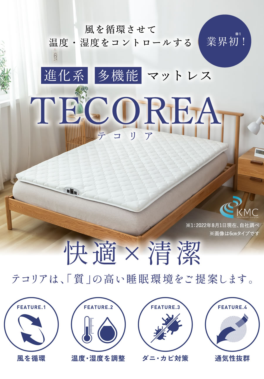 多機能マットレス TECOREA/テコリア セミダブル 厚さ：6㎝