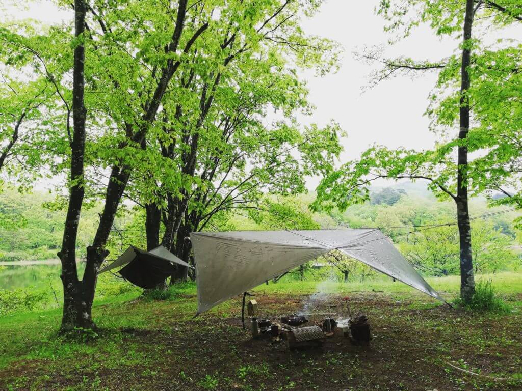 AquaQuest Defender 4×3 オリーブ ガイロープ付き タープ AquaQuest