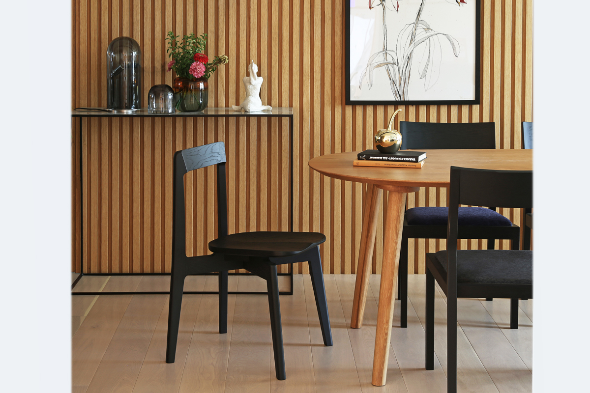 リアルトチェア BLACK 木座 (国産品)(W47.5×D48×H75.5cm)税込￥90,000