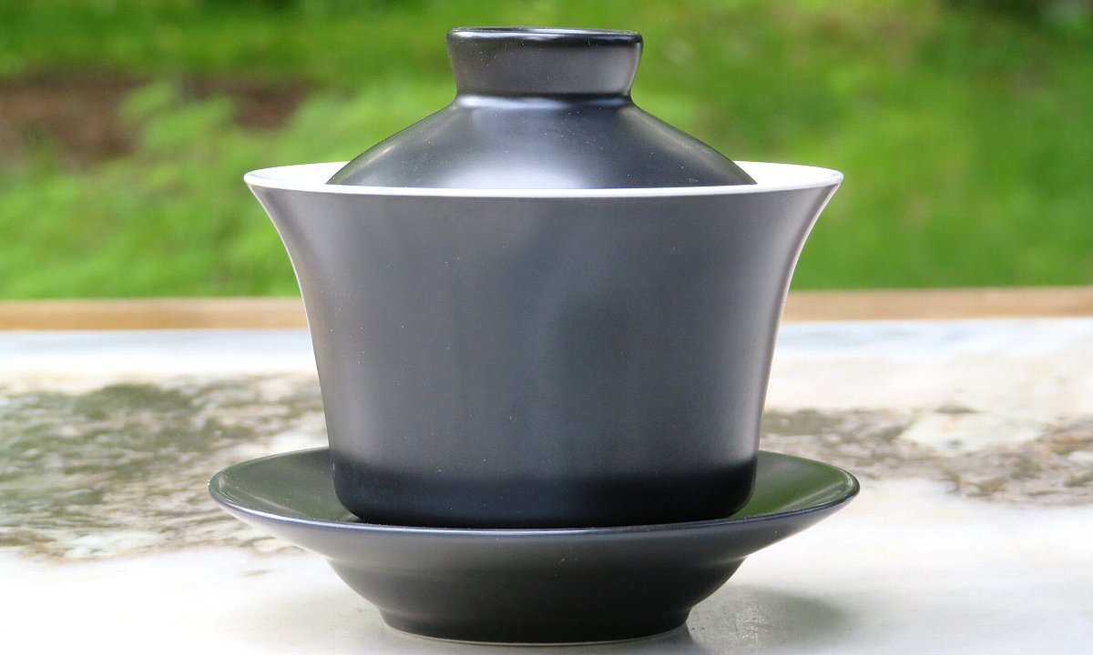 三希 黒釉 蓋碗 - 桃花源(中国茶・茶器・インテリア雑貨)