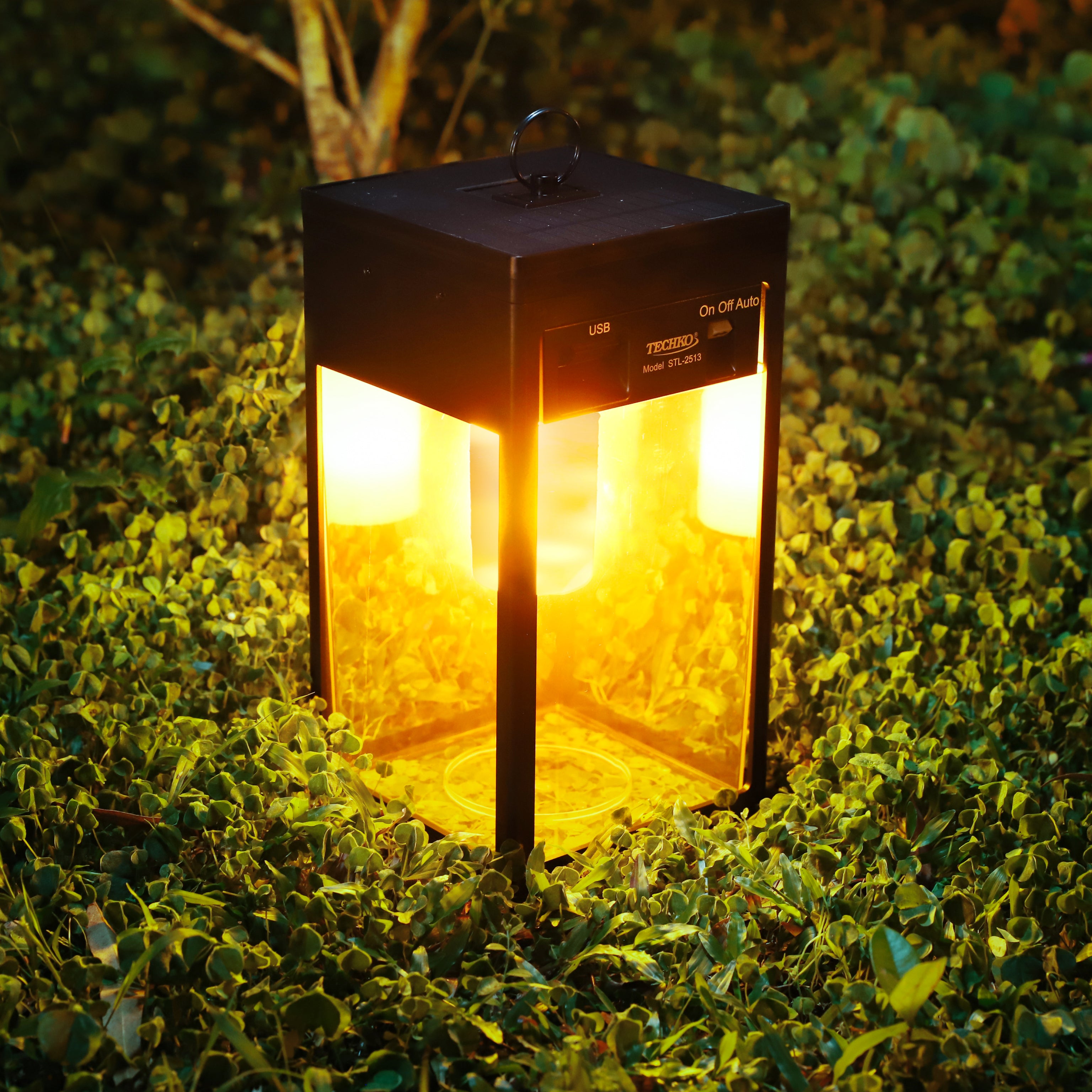 Solar Portable Lantern with Flame Effect – Techko Group