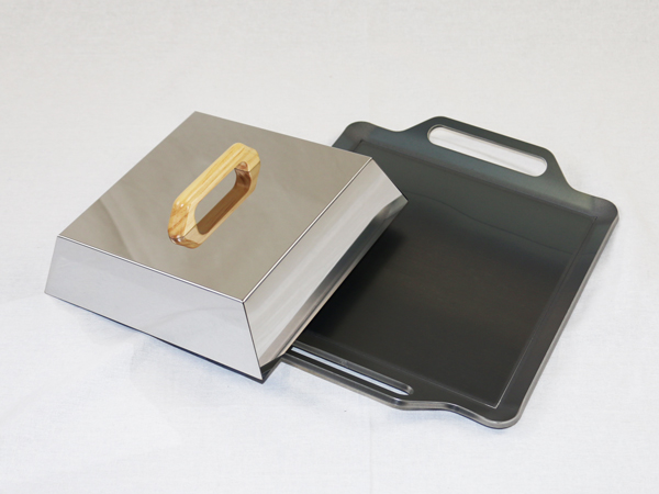 ZEOOR 極厚グリルプレート 蒸し焼き蓋セット