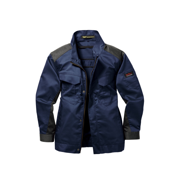 日新被服（株）-YZ5361 防炎長袖ブルゾン ネイビー YZ5361