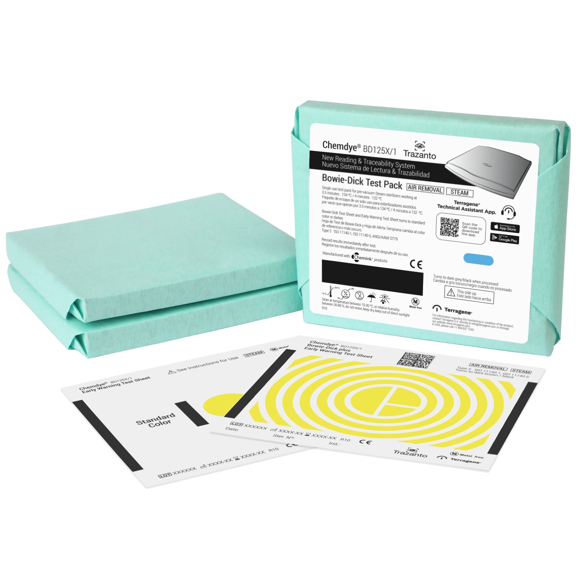 Bowie-Dick テスト パック (ISO 11140-5) - Terragene