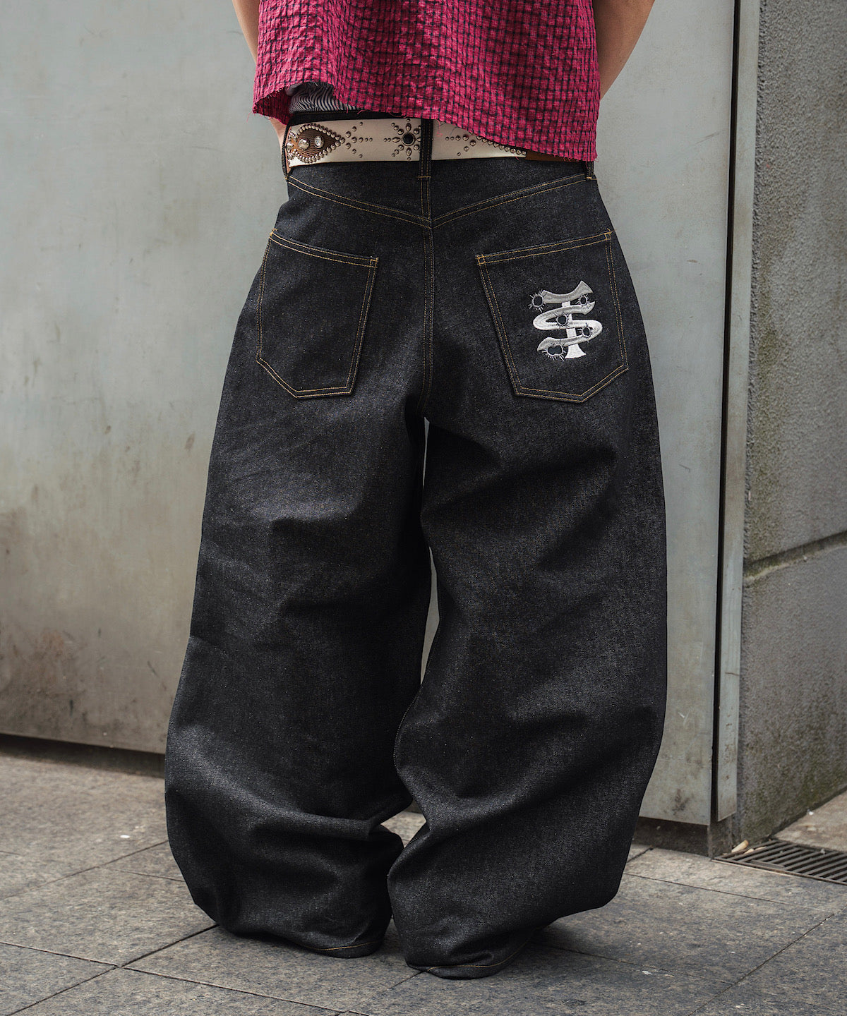 TS logo Rigid Baggy Denim pants – That's life online store