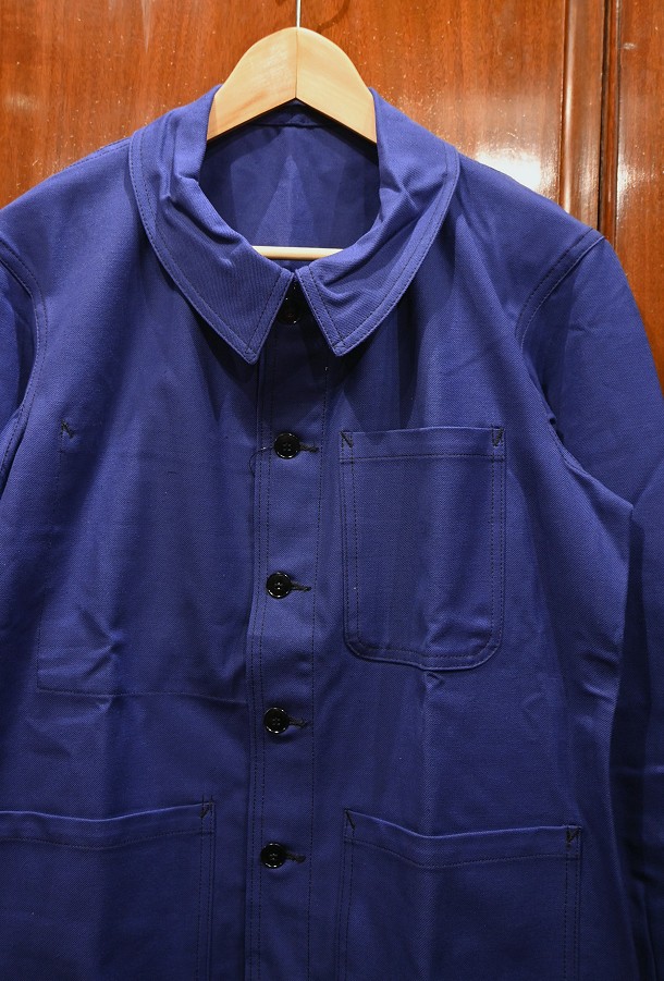 60s デッドストック フランス軍 ワークジャケット コットンツイル 丸襟