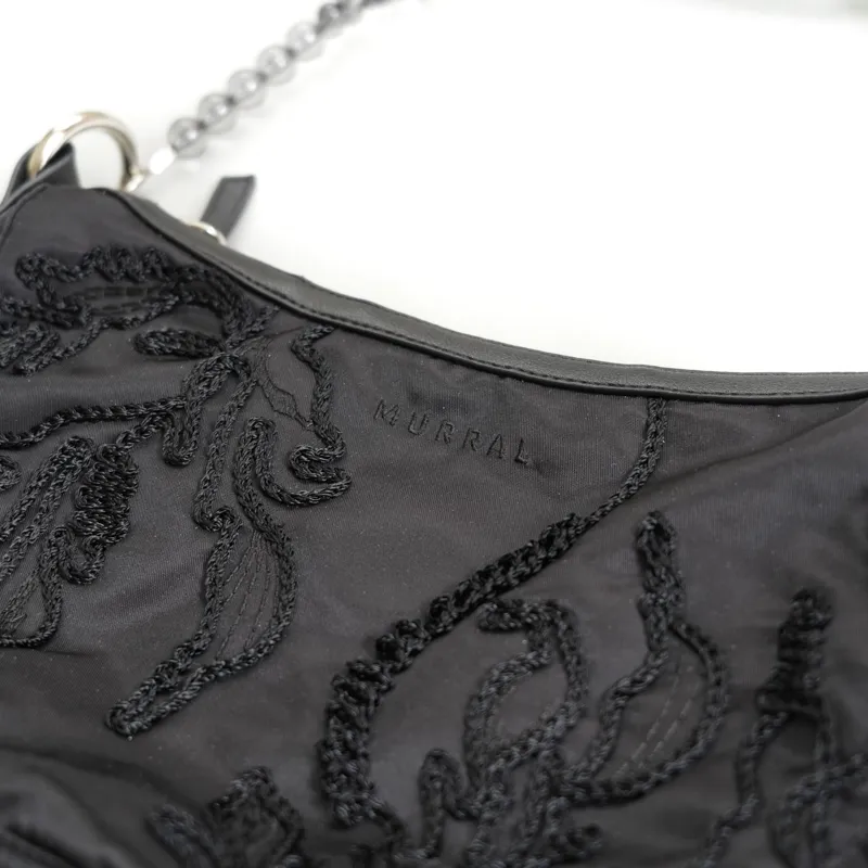 MURRAL（ミューラル） Sea pea embroidered bag（ブラック）| ブランド