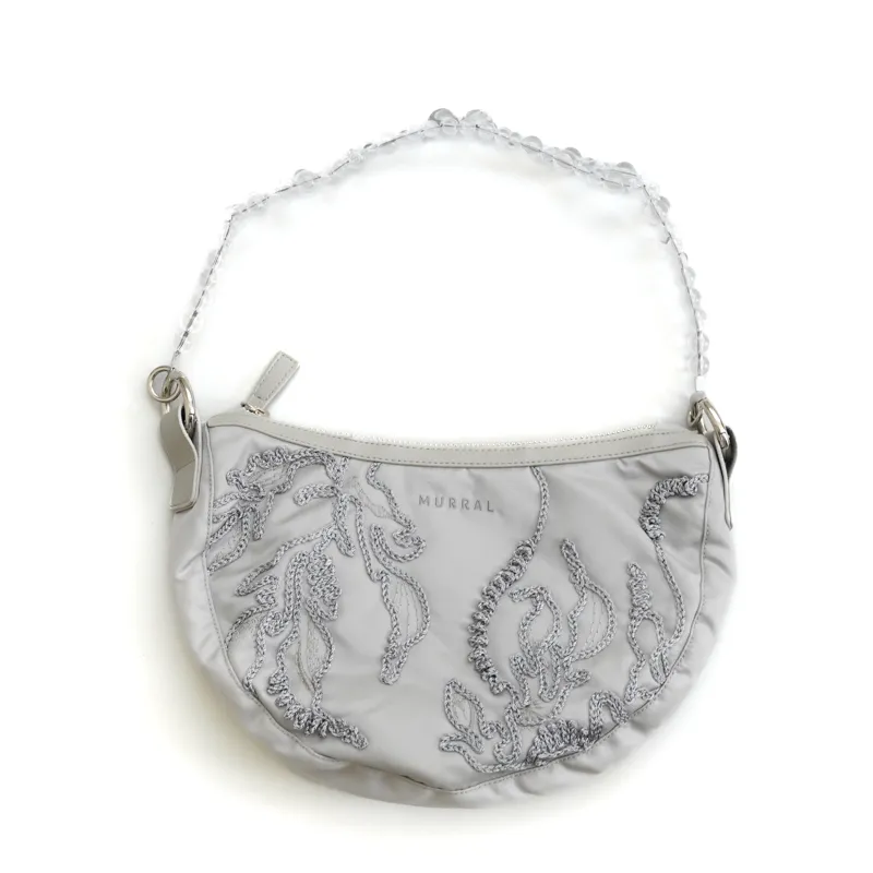 MURRAL（ミューラル） Sea pea embroidered bag（ライトグレー