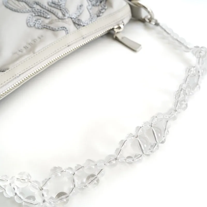 MURRAL（ミューラル） Sea pea embroidered bag（ライトグレー