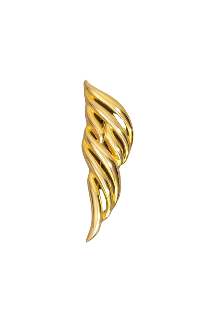 Givenchy Vintage Gold Tone Abstract Wing Brooch – The Bar