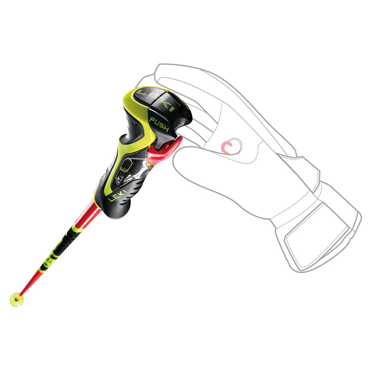 Leki Venom 3D SL Ski Racing Poles – Hybrid Aluminum & Carbon