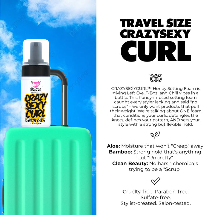 CRAZYSEXYCURL™ Honey Setting Foam - Travel Size 3.4oz | The Doux