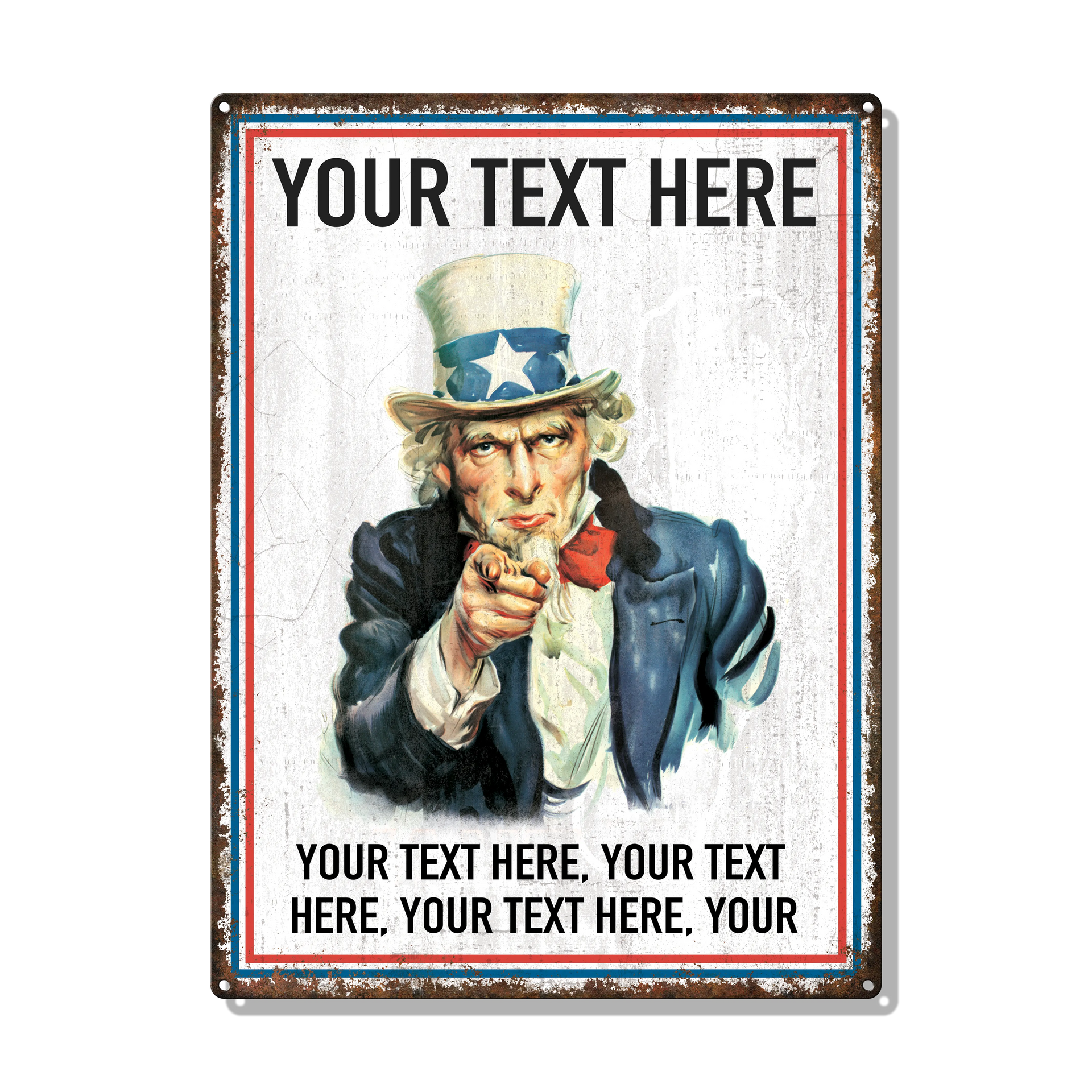 Uncle Sam Custom Metal Sign – TheFoundry.Store