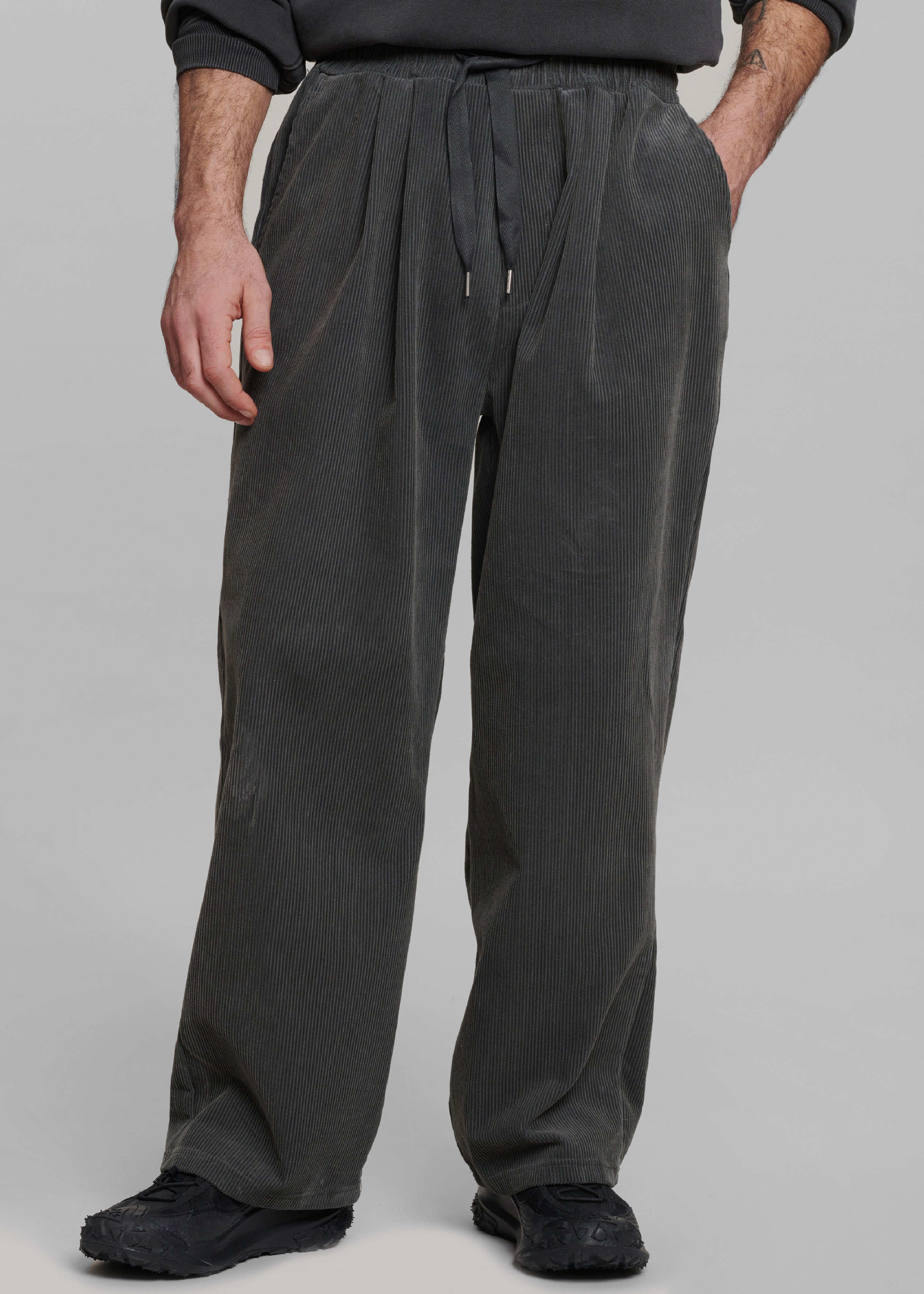 Brixton Corduroy Joggers - Charcoal – The Frankie Shop