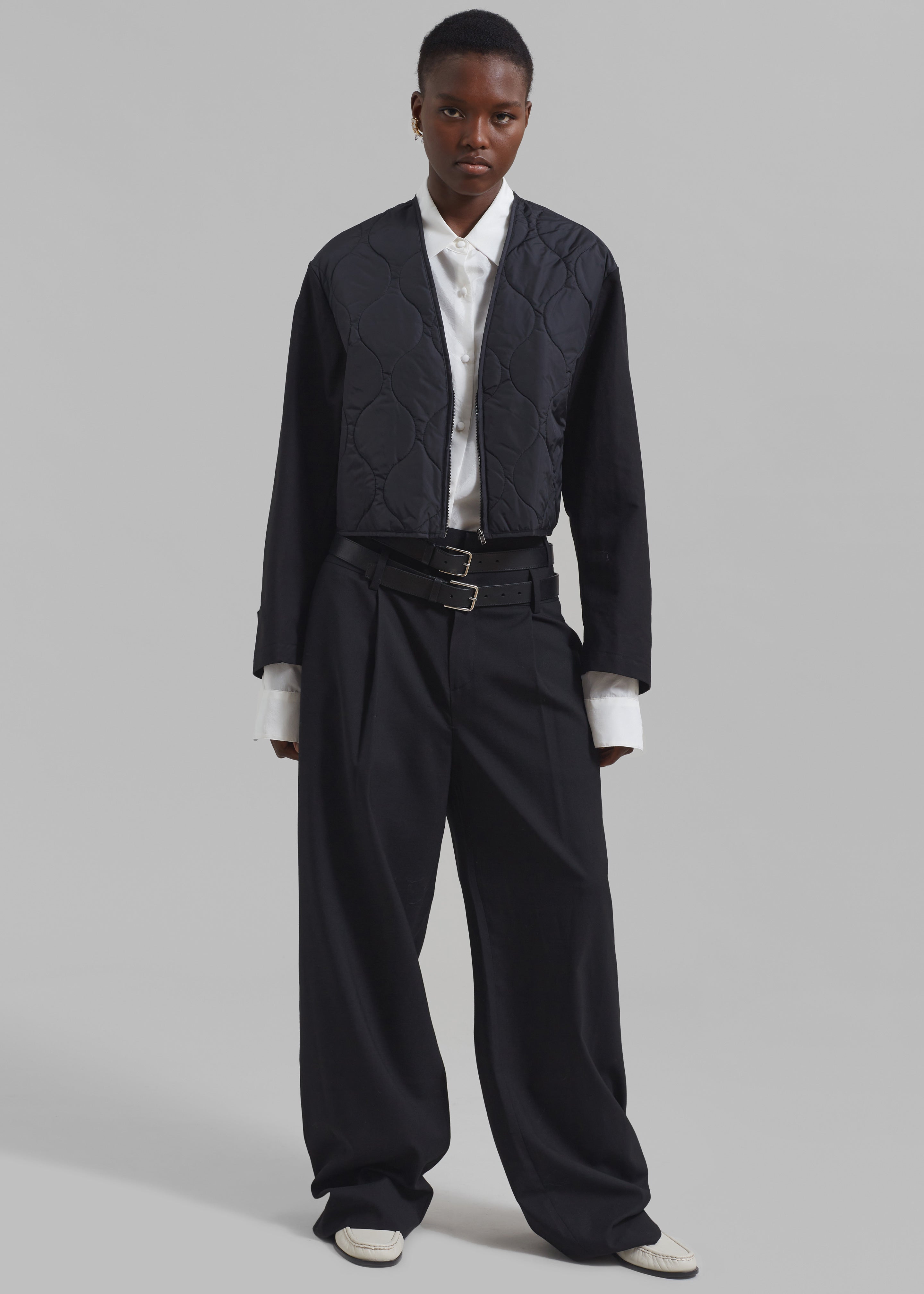 Olwen Pintuck Trousers - Black – The Frankie Shop