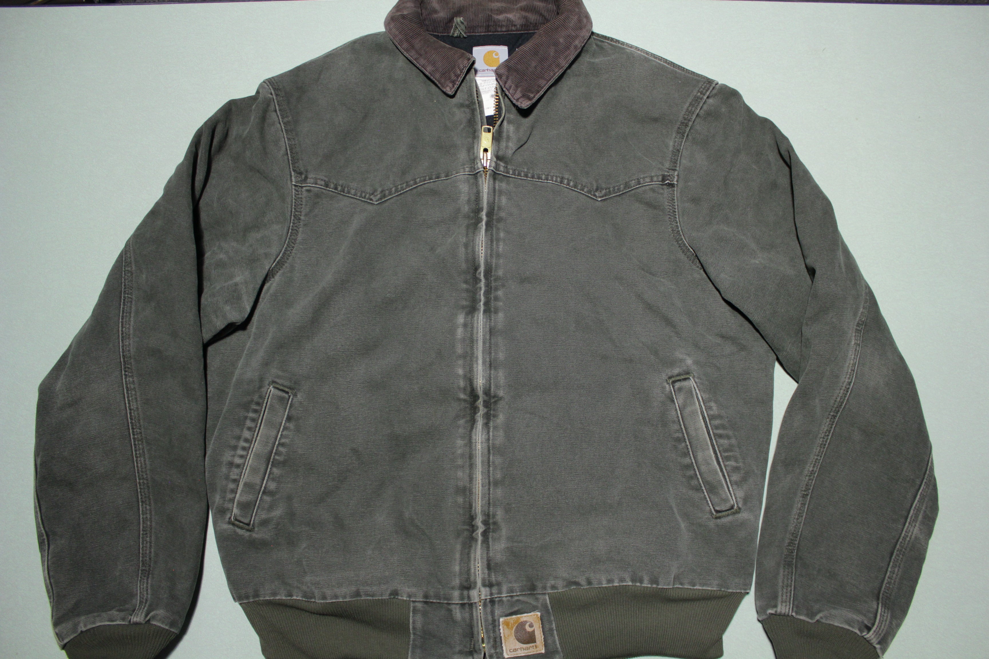 Carhartt J14 MOS Lined Duck Canvas Cowboy Collar Jacket Santa Fe