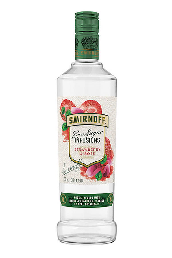 Smirnoff Zero Sugar Infusions Strawberry & Rose 750ML – The Liquor