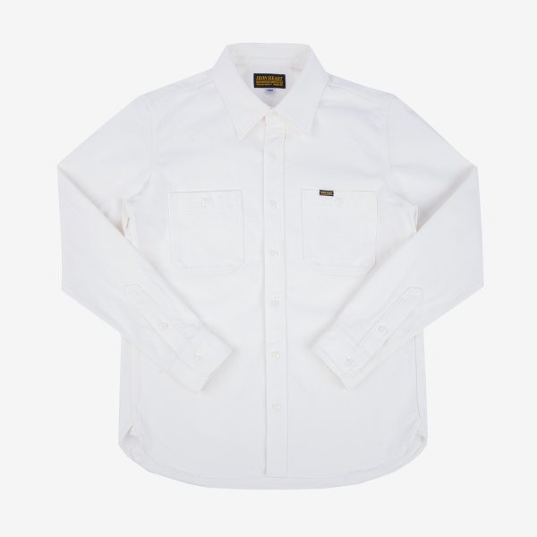 Iron Heart IHSH-391 13.5oz Denim Work Shirt - White - The Shop