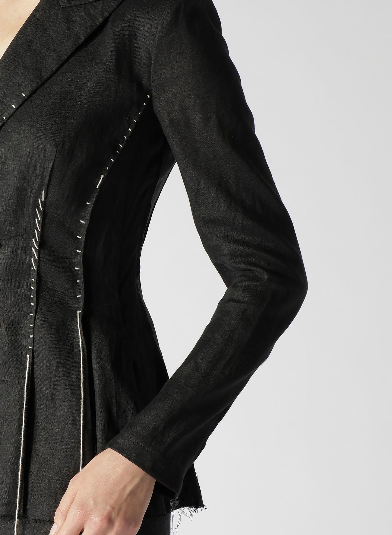 LINEN CLOTH 6B HAND STITCH DOUBLE JACKET – THE SHOP YOHJI YAMAMOTO