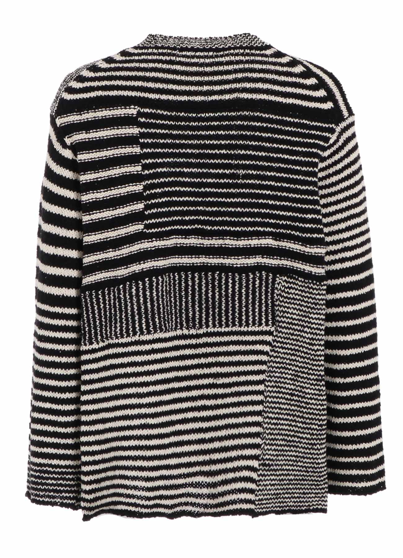 3G1P BORDER ROUND NECK KNIT – THE SHOP YOHJI YAMAMOTO