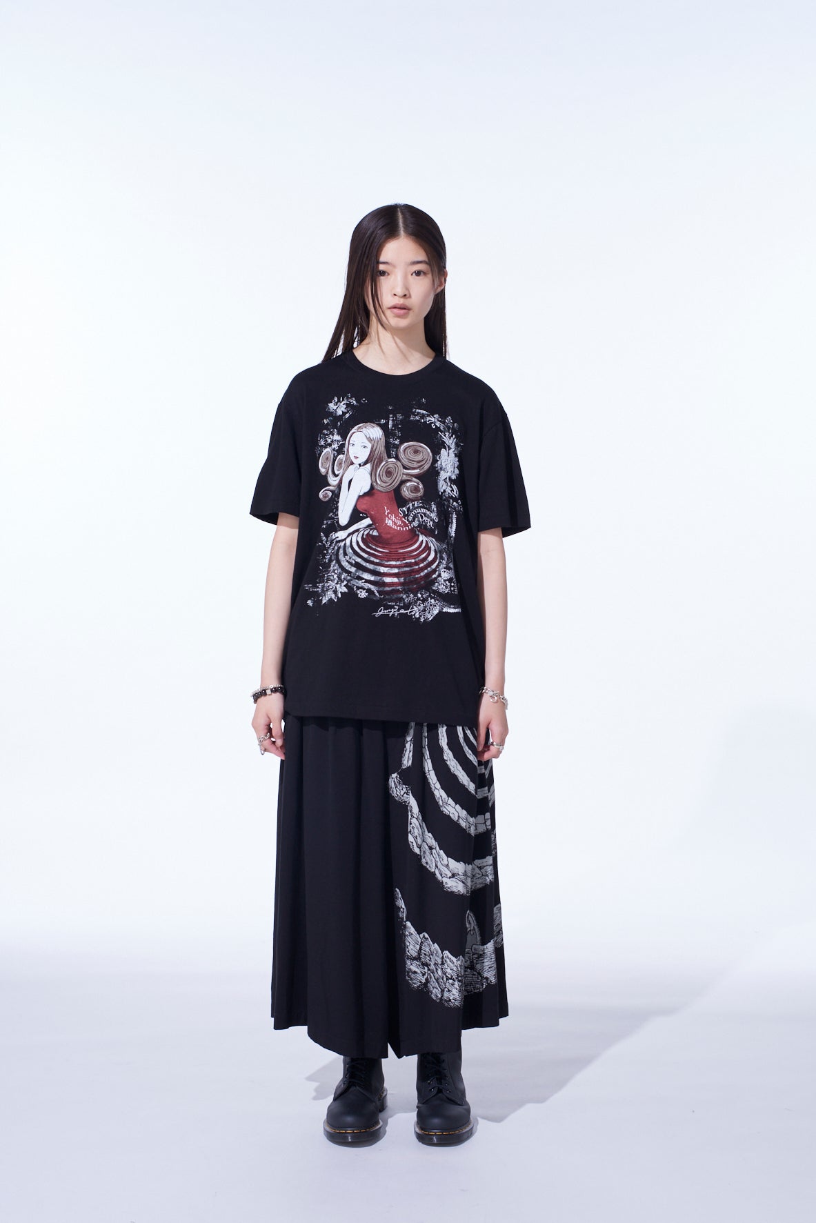 S'YTE × JUNJI ITO -UZUMAKI- THE SPIRAL PRINTED CULOTTE PANTS – THE