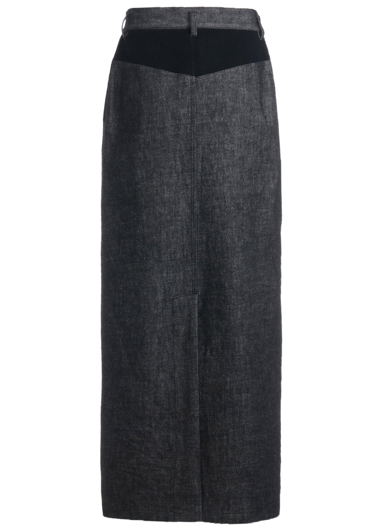 BLACK DENIM +WOOL JERSEY RIB TIGHT SKIRTS – THE SHOP YOHJI YAMAMOTO