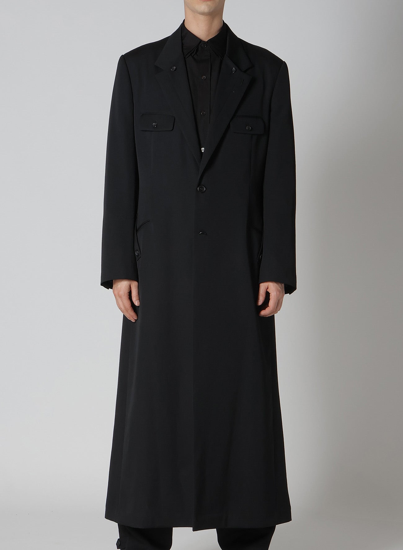 WOOL GABARDINE COLLAR BUTTON JACKET – THE SHOP YOHJI YAMAMOTO