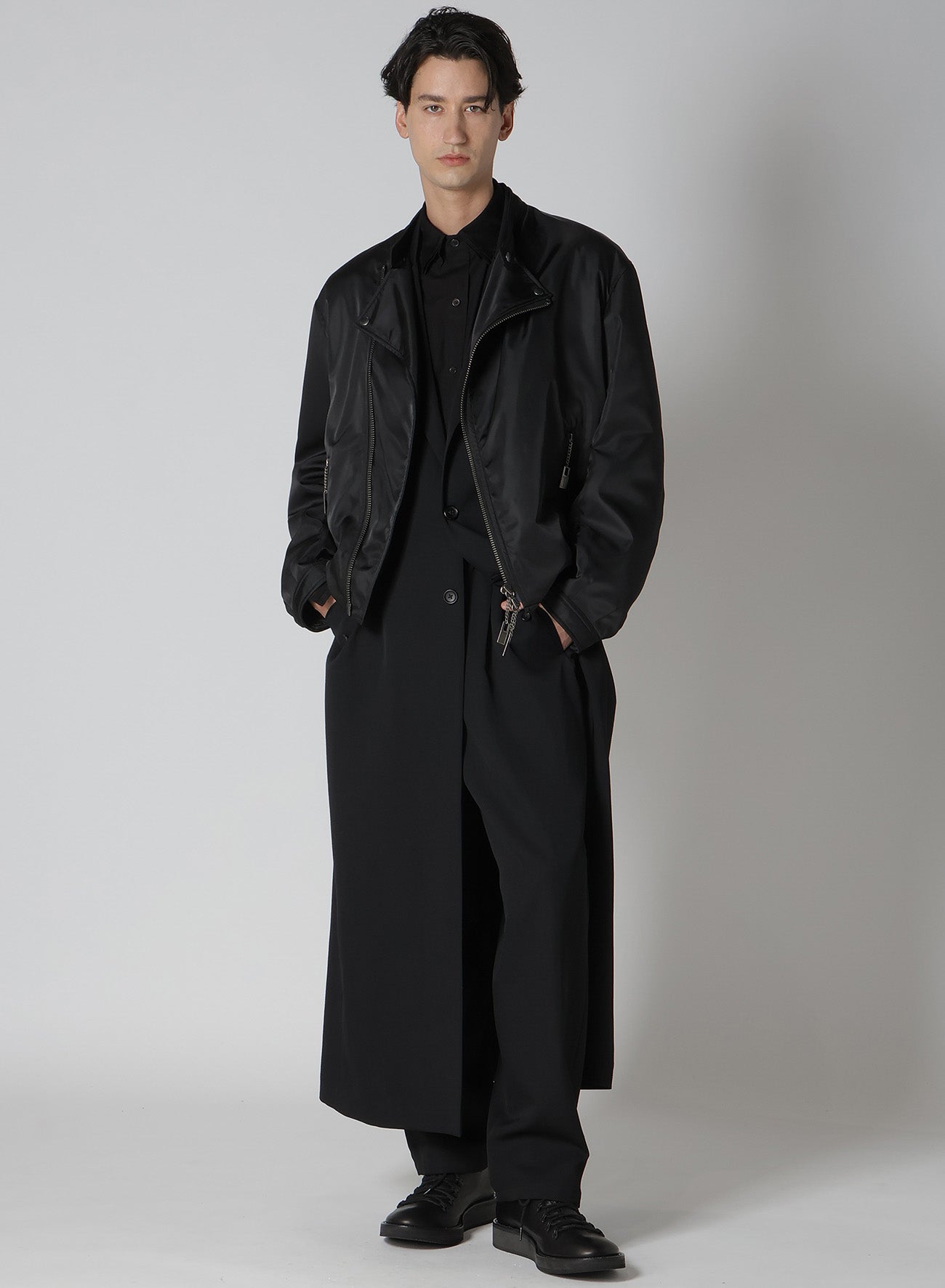 WOOL GABARDINE COLLAR BUTTON JACKET – THE SHOP YOHJI YAMAMOTO
