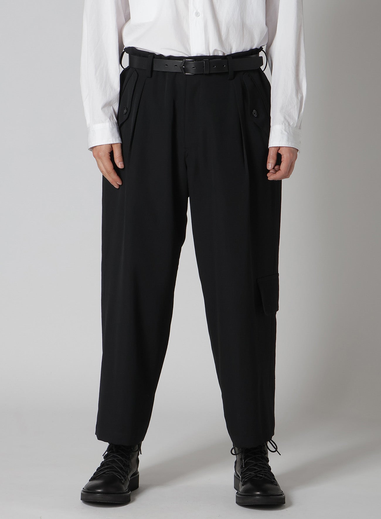 WOOL GABARDINE FRONT TUCK PANTS – THE SHOP YOHJI YAMAMOTO