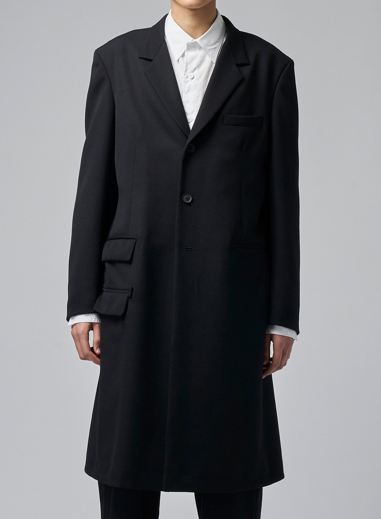 Re ARMY GABARDINE S-3BS NOTCHED LAPEL LONG JACKET – THE SHOP YOHJI