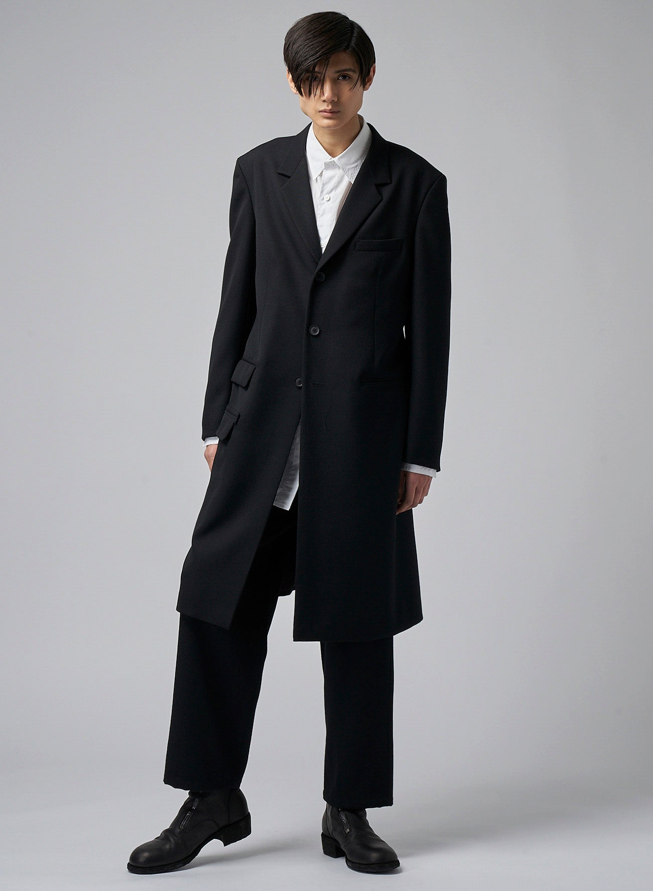 Re ARMY GABARDINE S-3BS NOTCHED LAPEL LONG JACKET – THE SHOP YOHJI