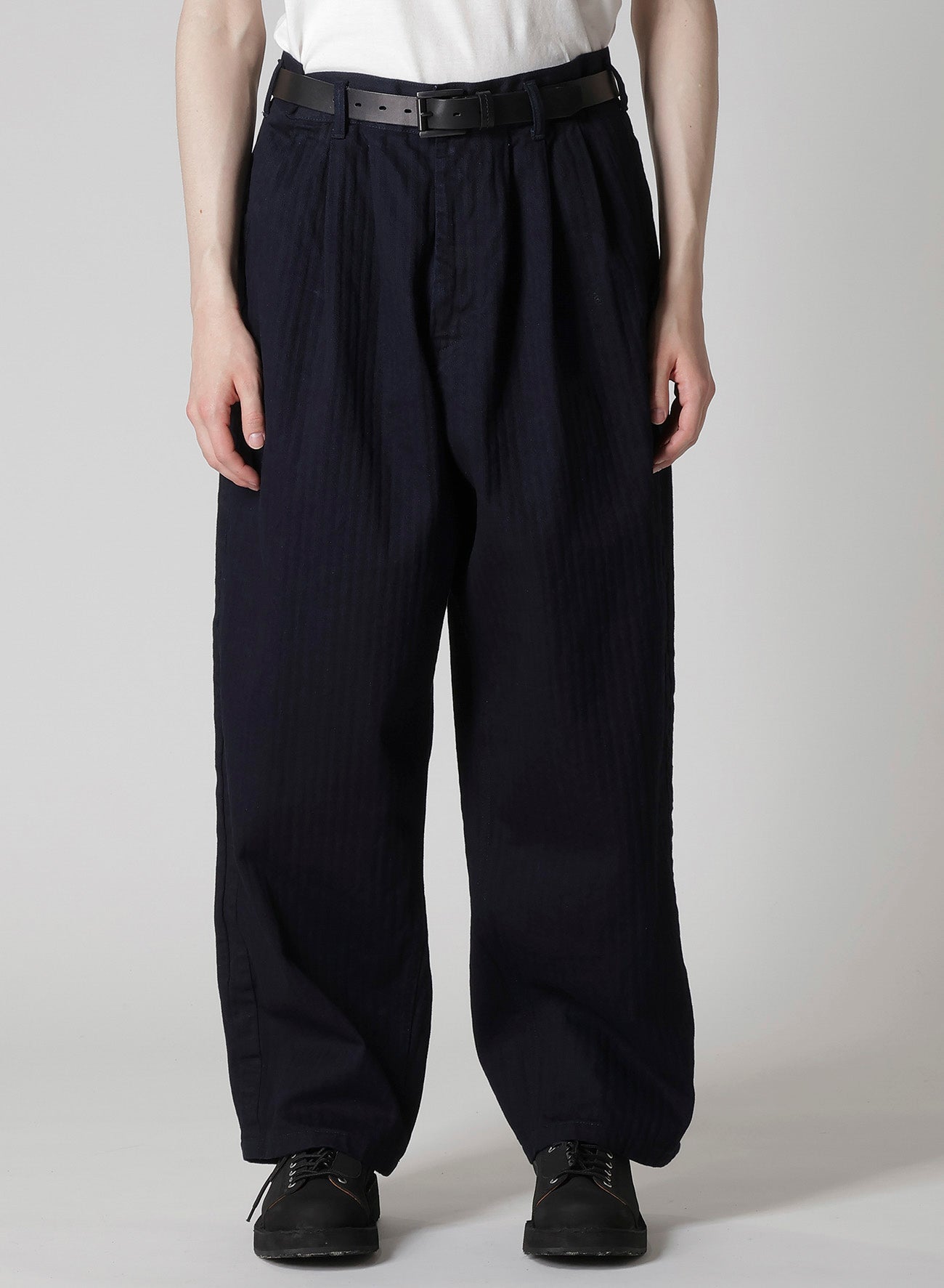 BLACK SCANDAL HERRINGBONE DENIM SIDE TAPE DETAIL PANTS – THE SHOP