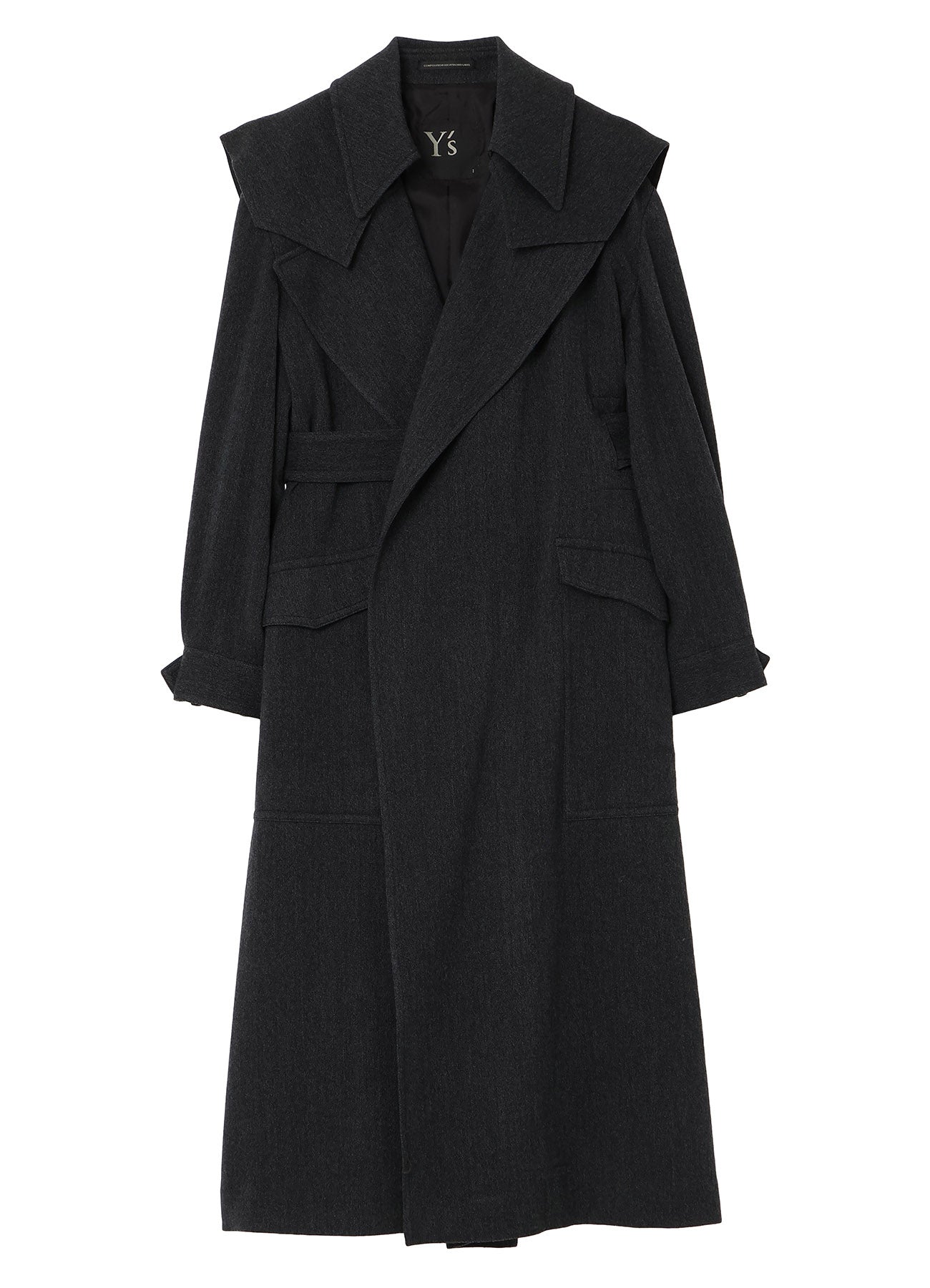 STRETCH FLANNEL TRENCH COAT – THE SHOP YOHJI YAMAMOTO