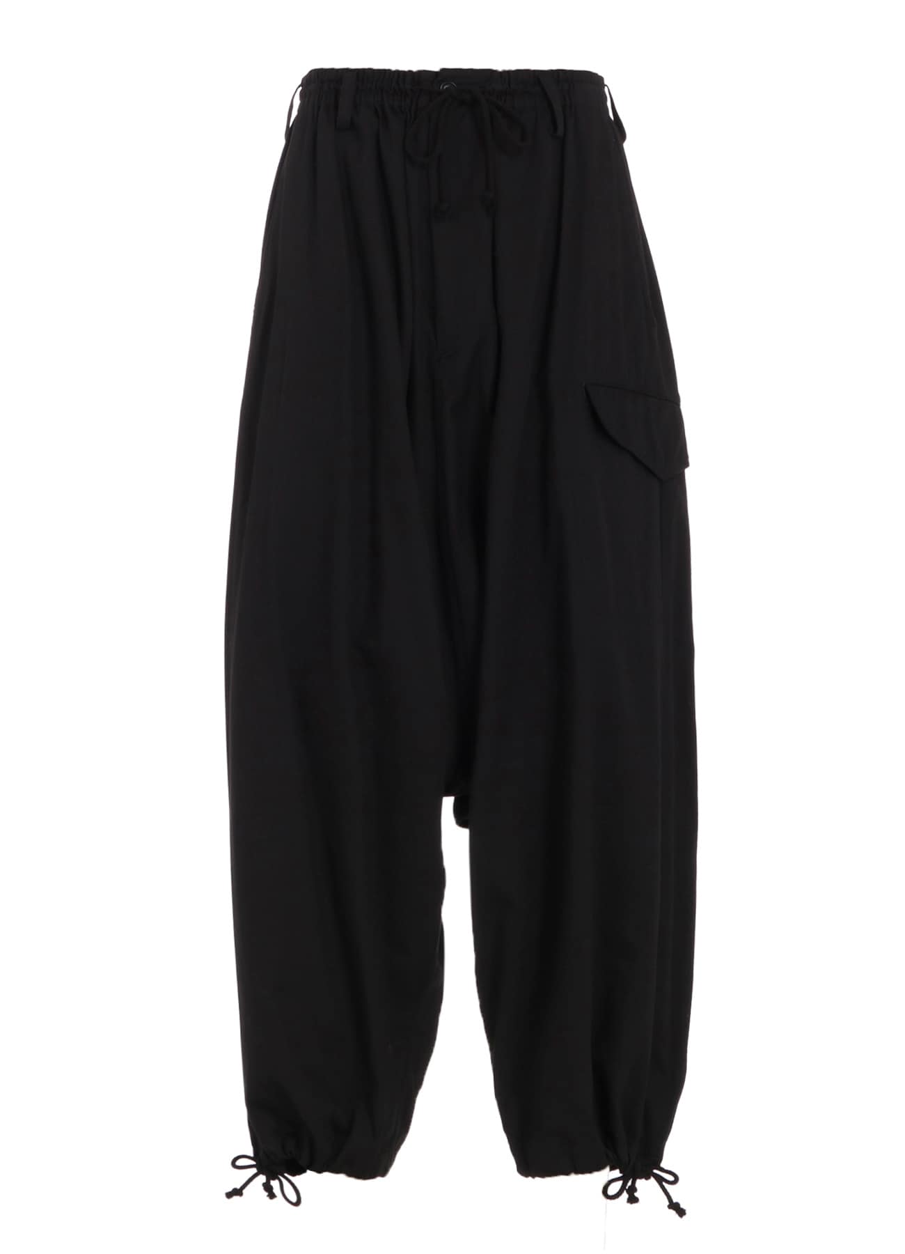 COTTON TWILL WIDE SAROUEL PANTS(S Black): S'YTE｜THE SHOP YOHJI