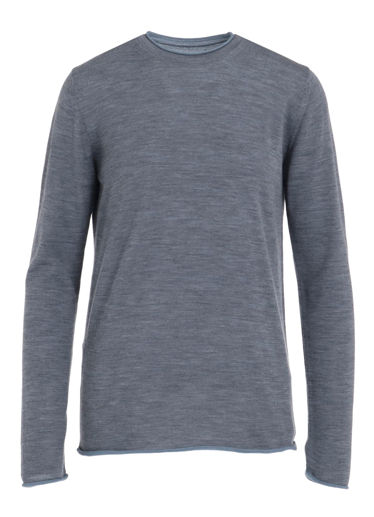 WOOL MULTICOLOR ROUND NECK KNIT(S Grey): Soldes｜THE SHOP YOHJI
