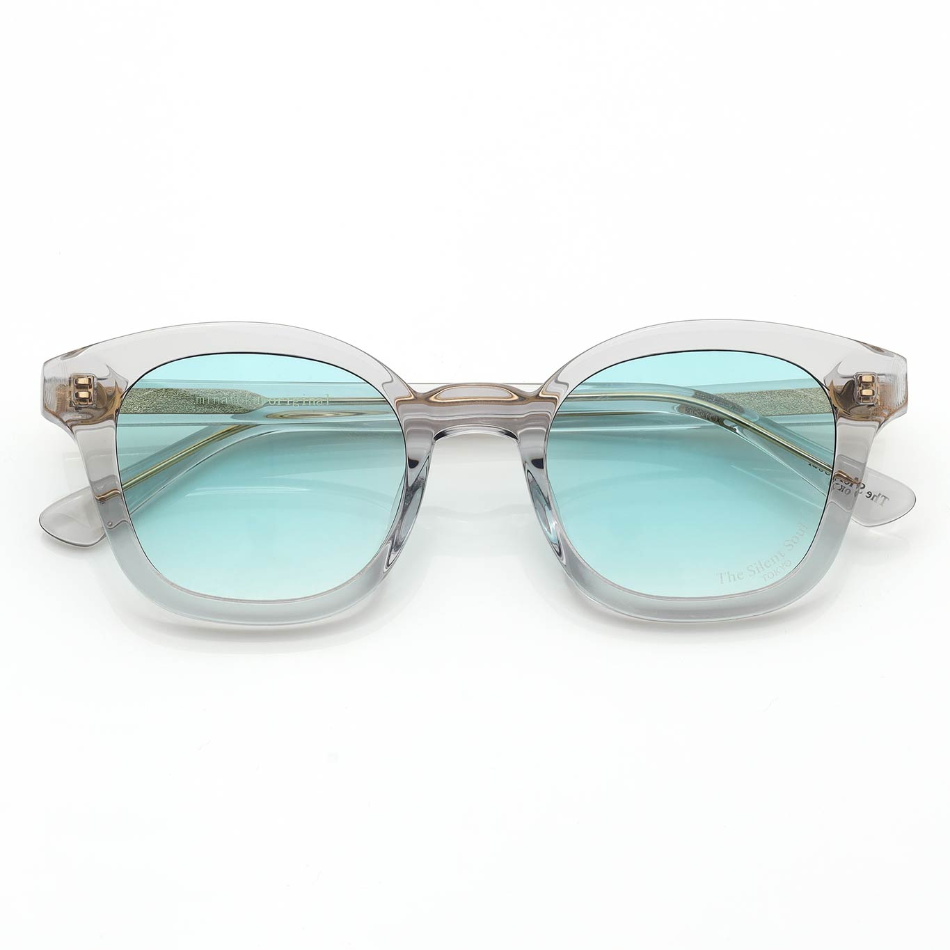 TSS SQUARE CLEAR GRAY FRAME GRADATION BLUE LENS – The Silent Soul