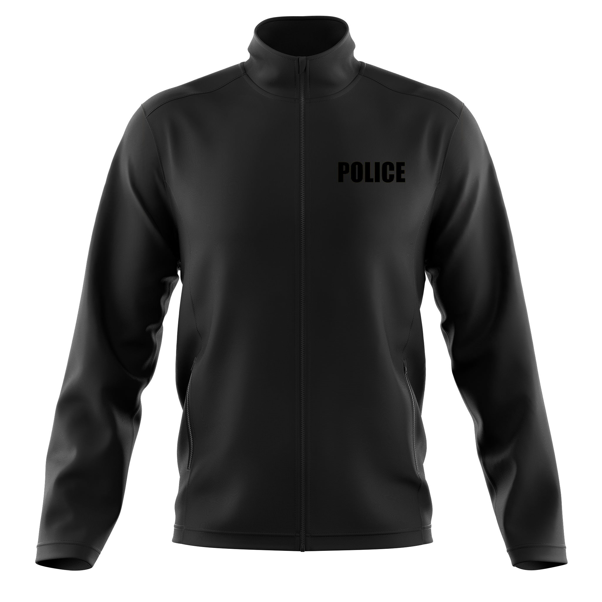 POLICE] Soft Shell Jacket [BLK/BLK] | 13 Fifty Apparel