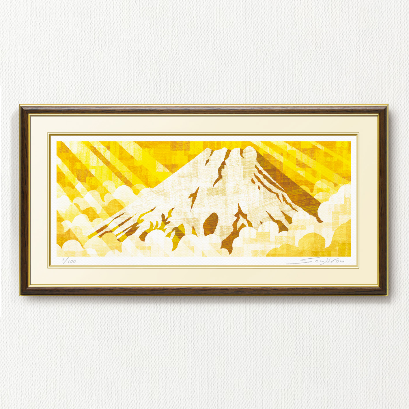 黄金富士の頂（WA-048・60×30） | 藤谷壮仁郎 (soujirou) ｜インテリア