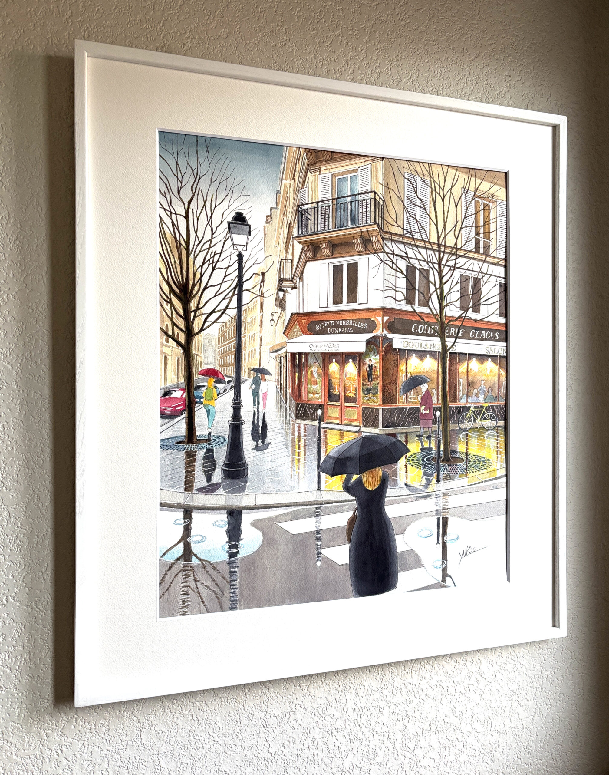 雨降る街角 | いしげ ゆきお ｜インテリア絵画 アートの専門通販